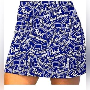 🍺 🍔 💋• 🔵 • 🍻 PBR 🍻 • 💋🍺🍔 Gametime Skort